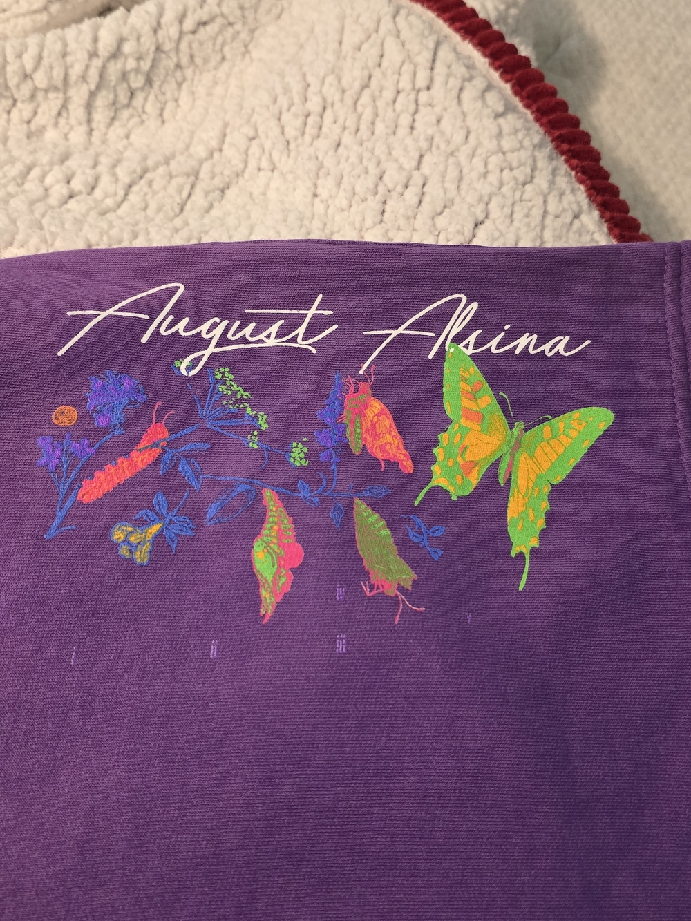 August Alsina Purple Butterfly Graphic Sweatshorts / Shorts Size L